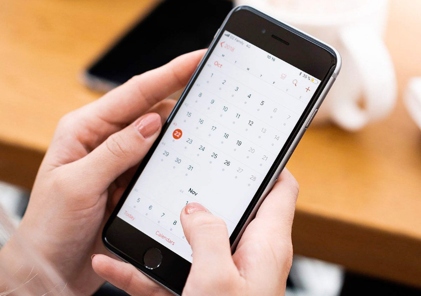smart phone met kalender