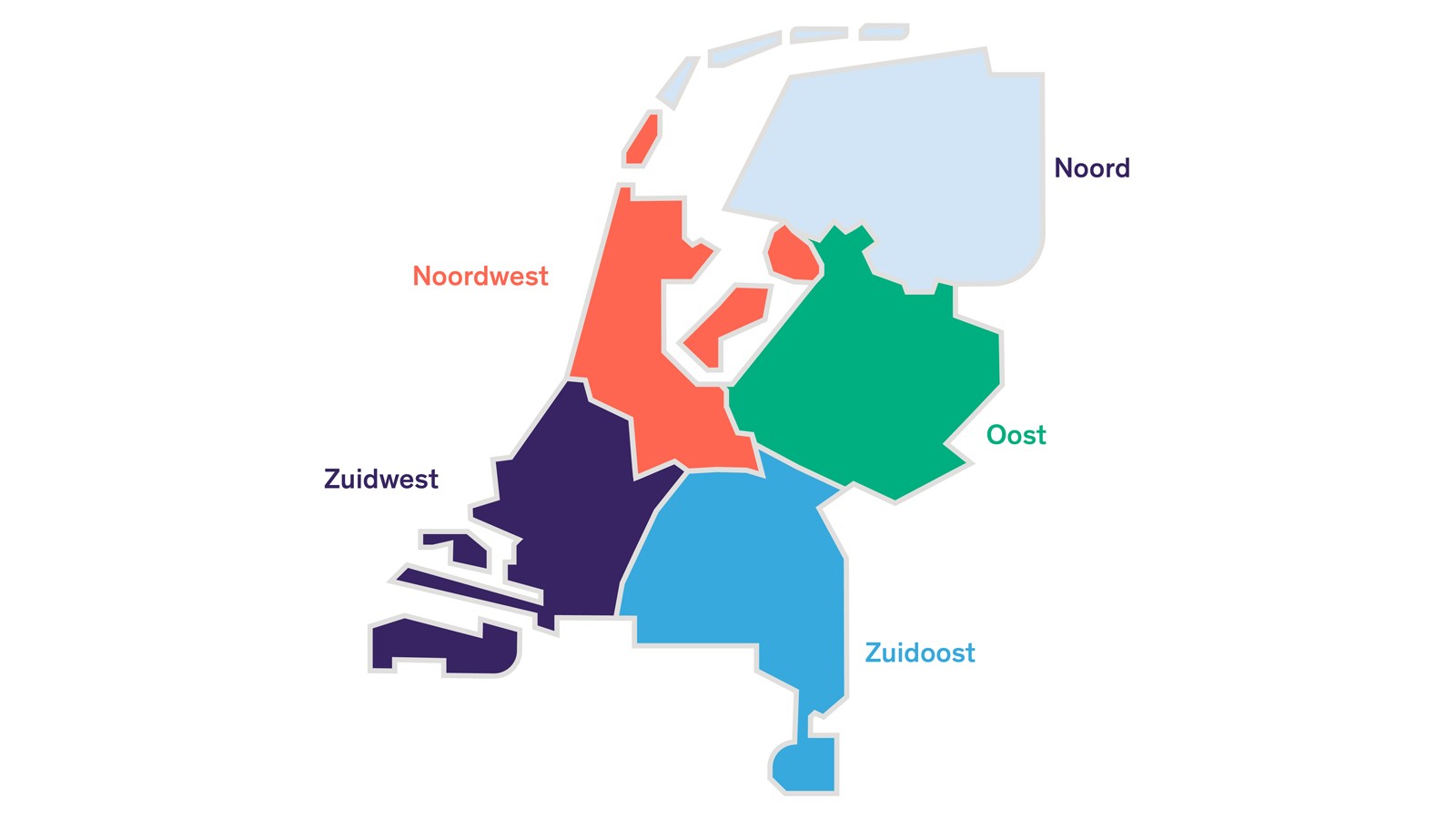 regiokaart Techniek Nederland