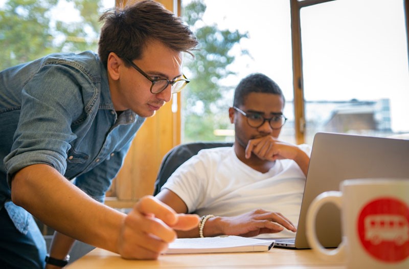 Studenten aan het werk