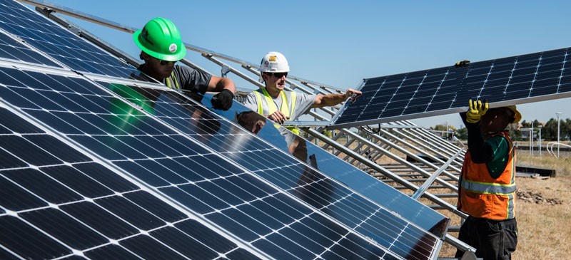 monteurs installateuren PV panelen