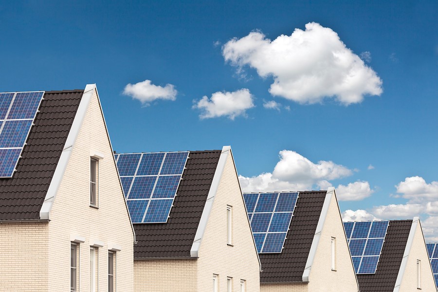 nieuwbouw met zonnepanelen