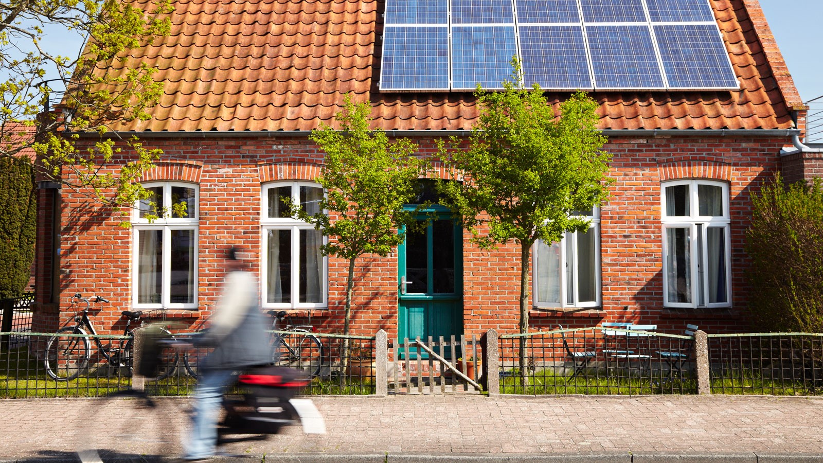 rijtjeshuis met zonnepanelen